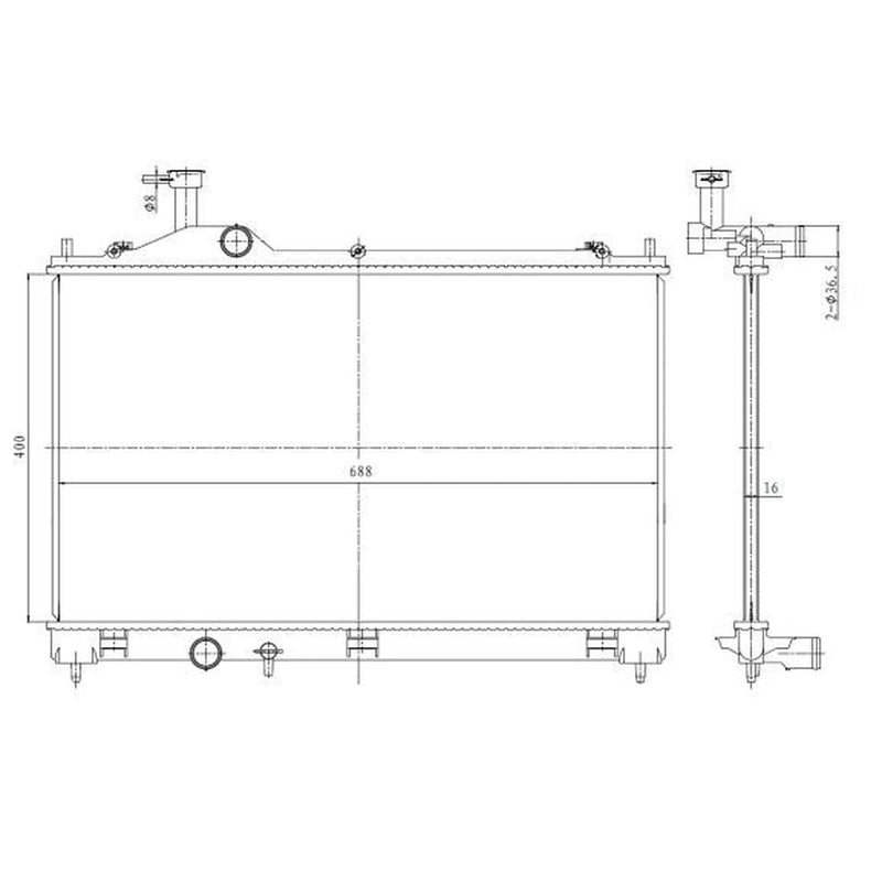 NRF Engine Radiator 550025