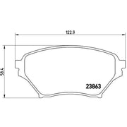 Brembo 4 x Front Brake Pad Set P49029