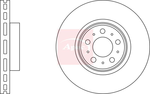Apec 2 x Brake Disc Set Vented
