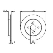 Bosch 2 x Solid Rear Brake Discs 0 986 479 420