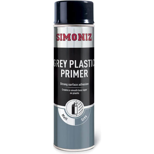 6x Simoniz Grey Plastic Smooth Primer Car Paint Spray Anti Rust Aerosol 500ml Simoniz  - Town Parts