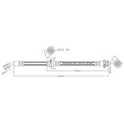 Juratek Brake Hydraulic Hose Line Front Left JBH1402L