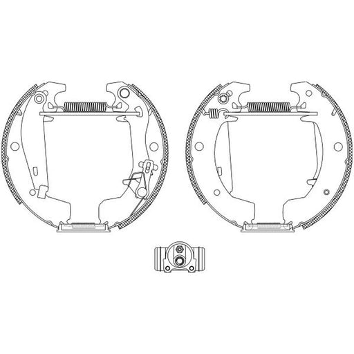 Mintex Brake Shoe Set Axle Kit MSP068