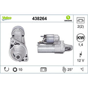 Valeo Starter Motor 12V 1.4kW 10 Teeth 438264