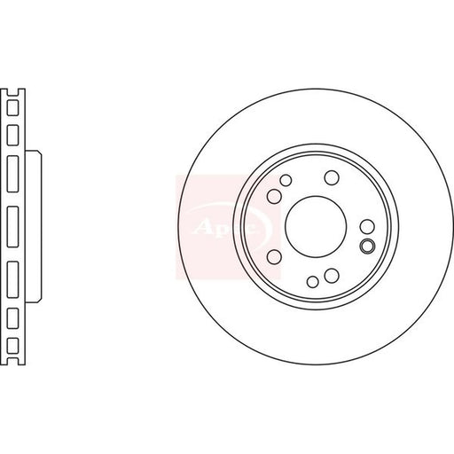 Apec 2 x Vented Front Brake Discs DSK929