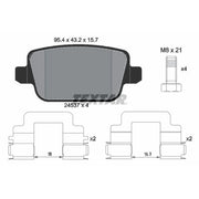 Textar Rear Brake Pad Set 2453703