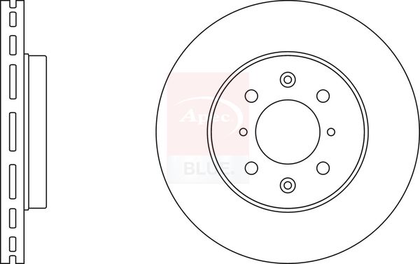 Apec 2 x Brake Disc Set Vented