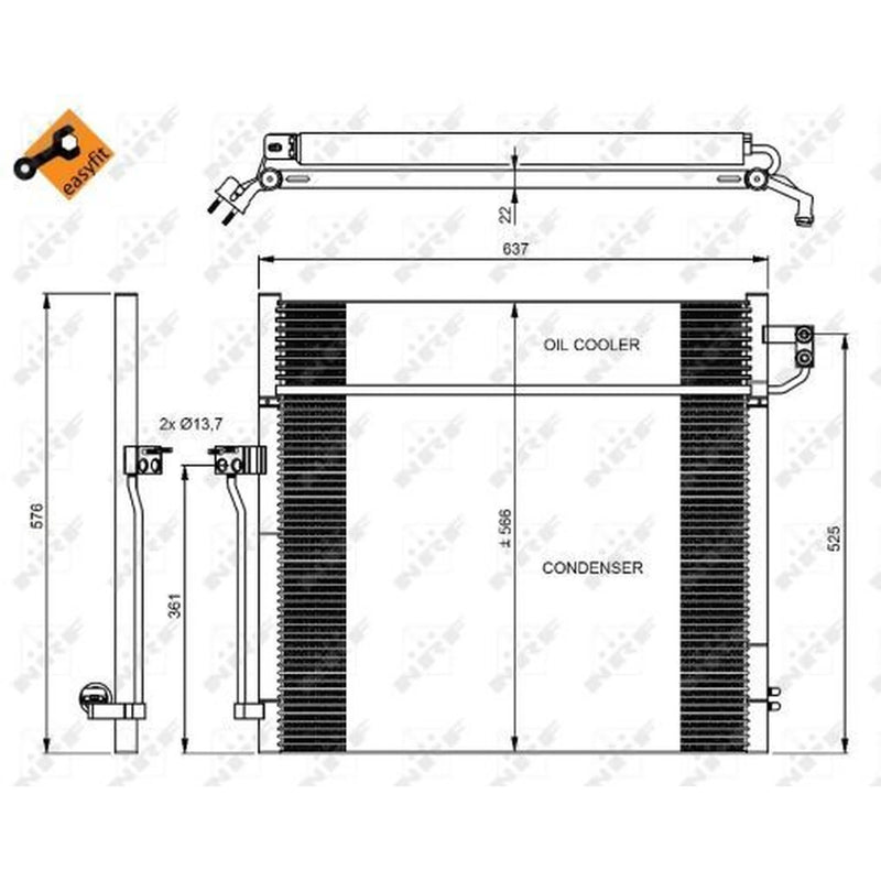 NRF Air Conditioning Condenser 350080