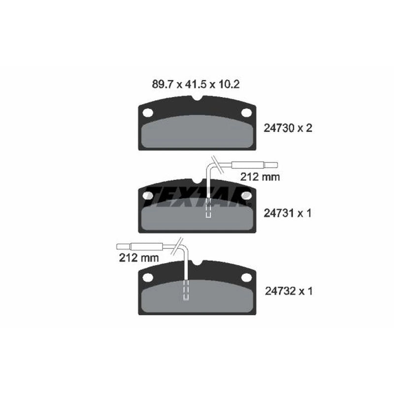 Textar Front Brake Pad Set 2473001