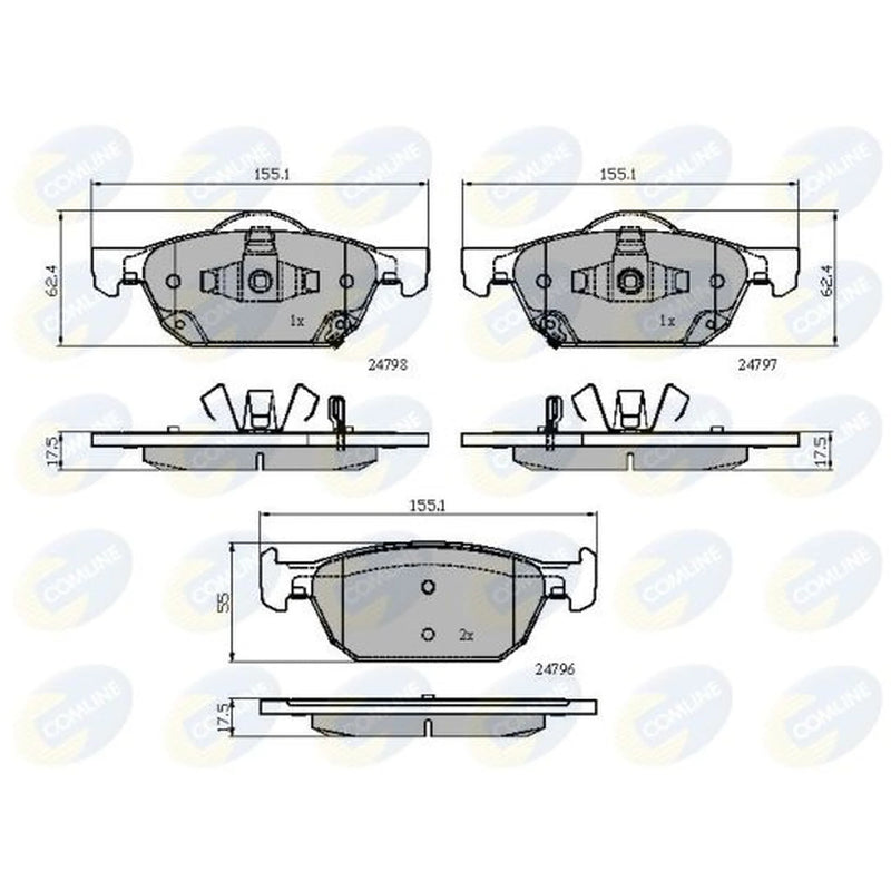 Comline 4 x Front Brake Pad Set CBP32018