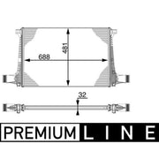 Mahle Intercooler (Charge Air Cooler) CI 220 000P