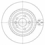 Borg & Beck 2 x Vented Rear Brake Discs BBD5471