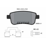 Textar Rear Brake Pad Set 2482001