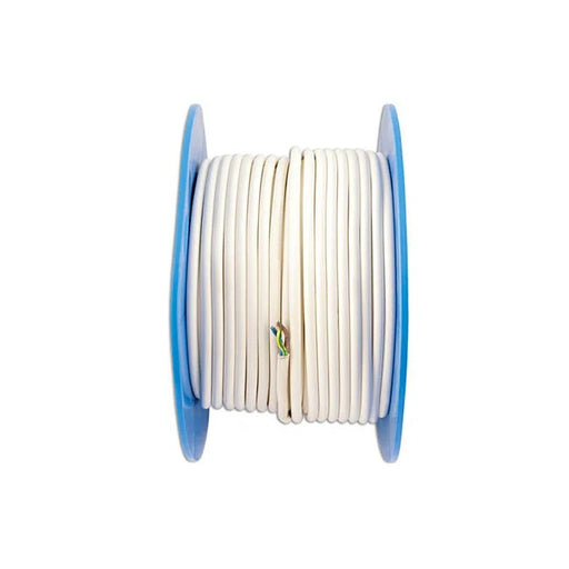 Connect White 3 Core Mains Cable 10A 50m - CPL