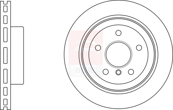 Apec 2 x Brake Disc Set Vented