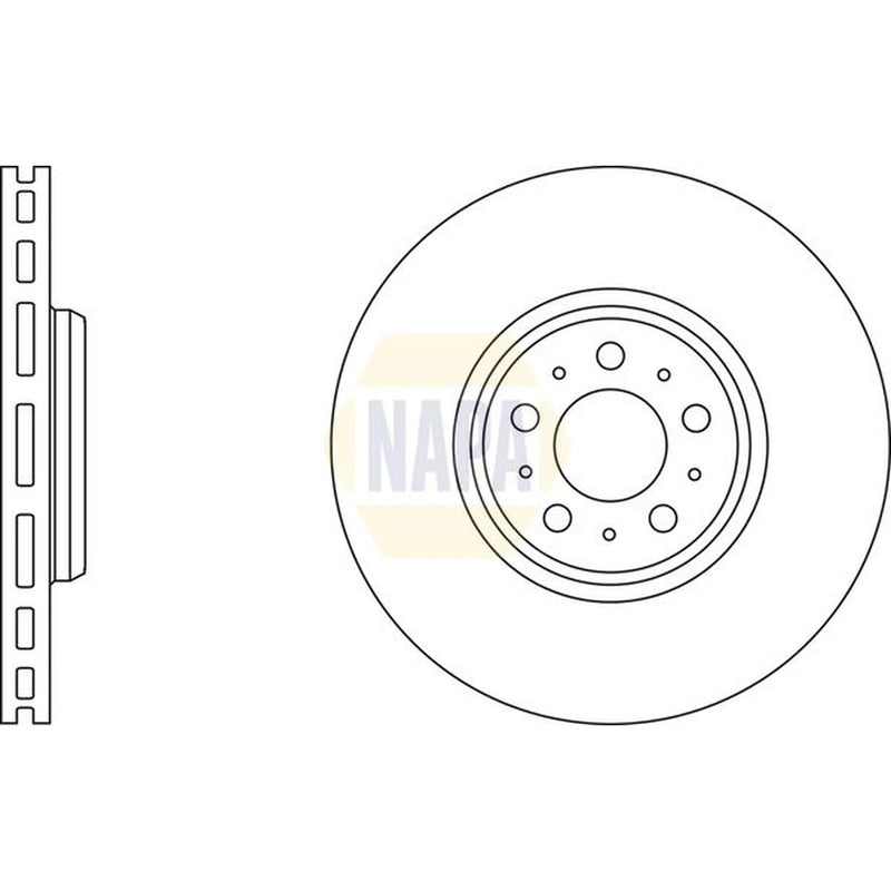 NAPA 2 x Vented Front Brake Discs NBD5140
