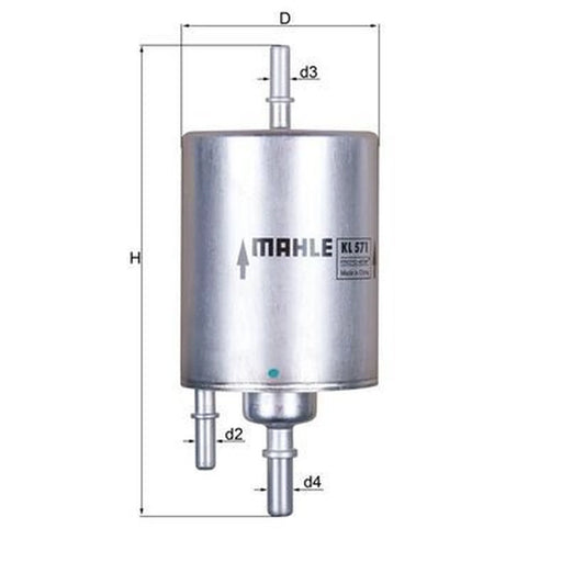 Mahle Fuel Filter Element KL 571