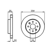 Bosch 2 x Vented Front Brake Discs 0 986 479 231