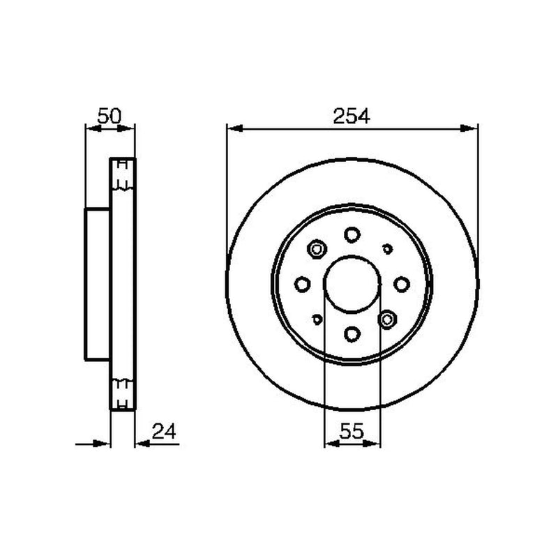 Bosch 2 x Vented Front Brake Discs 0 986 479 231