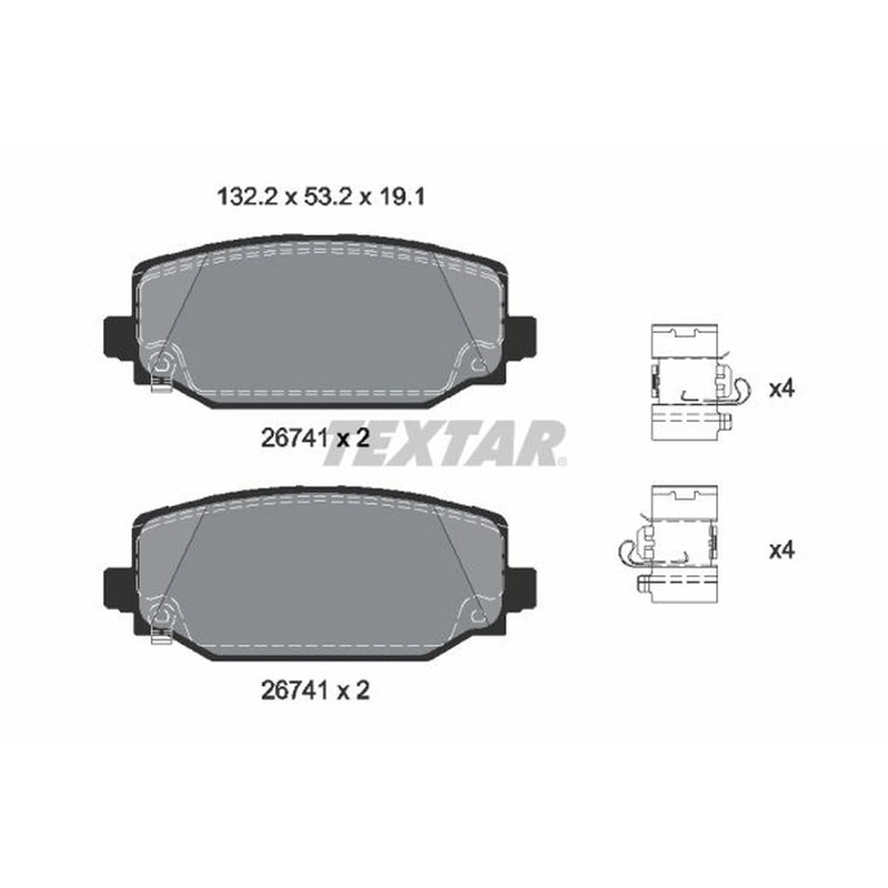 Textar Rear Brake Pad Set 2674101