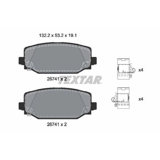 Textar Rear Brake Pad Set 2674101