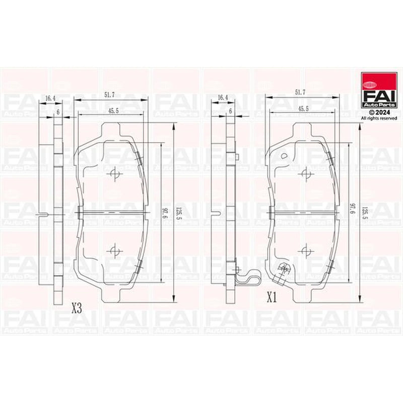FAI Front Brake Pad Set BP101