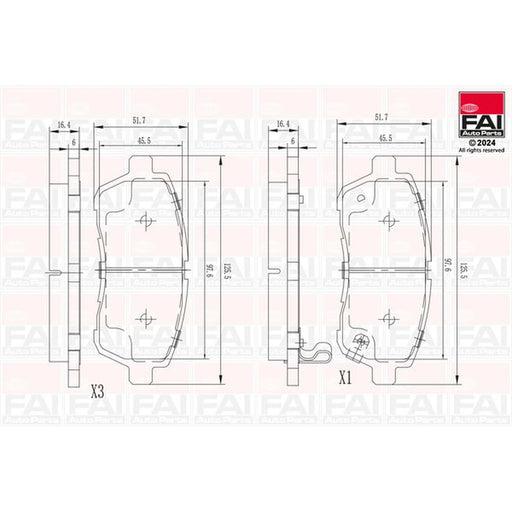 FAI Front Brake Pad Set BP101