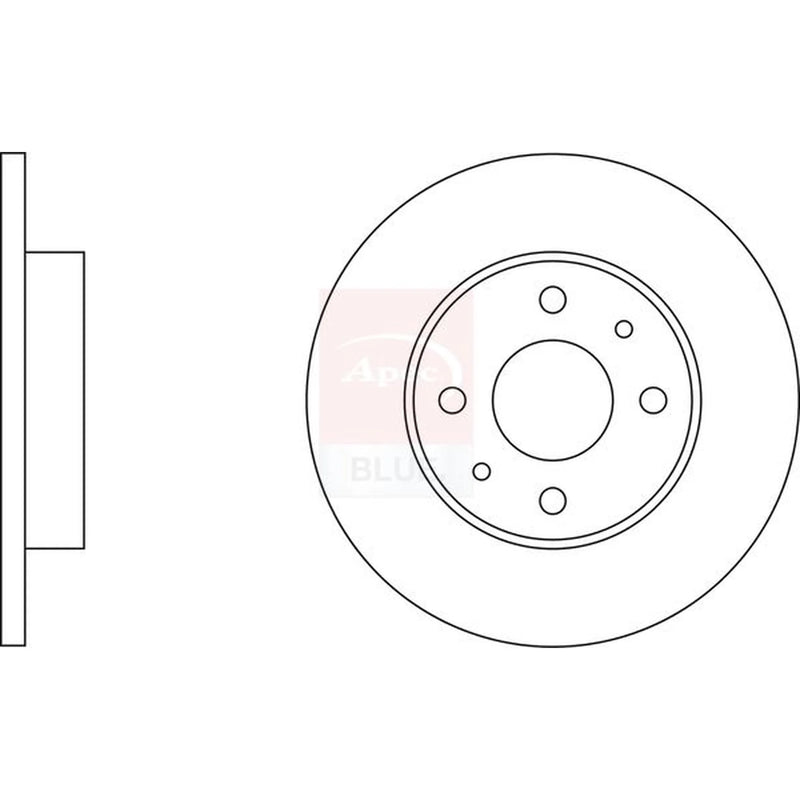 Apec 2 x Solid Rear Brake Discs SDK6092