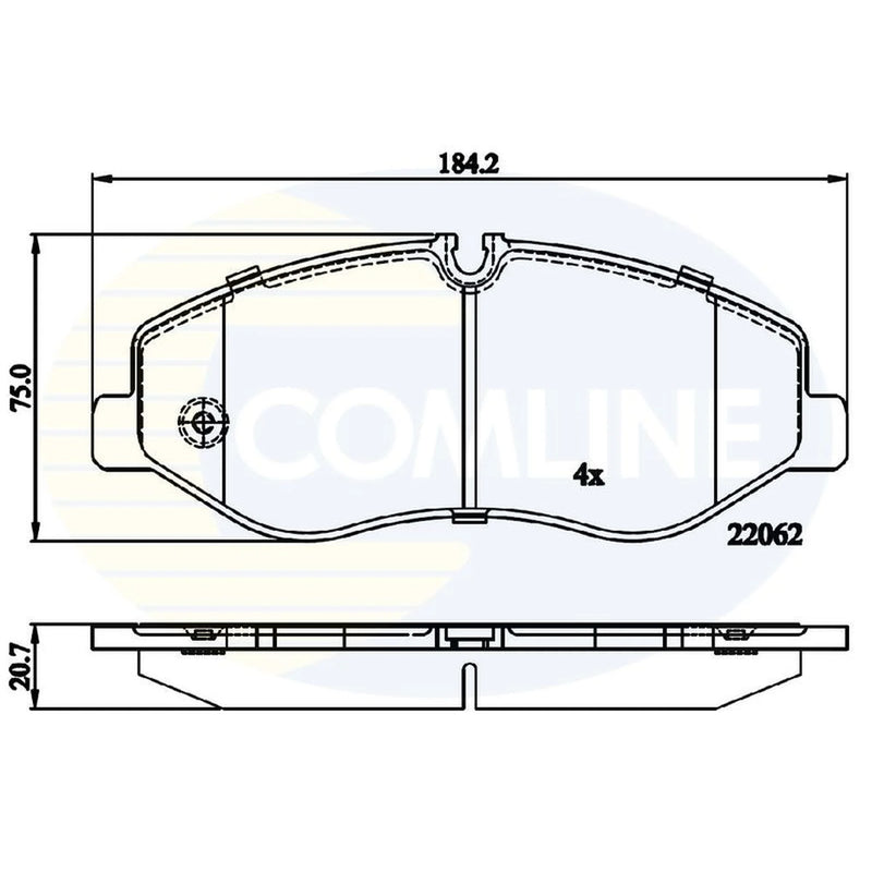 Comline 4 x Front Brake Pad Set CBP02317