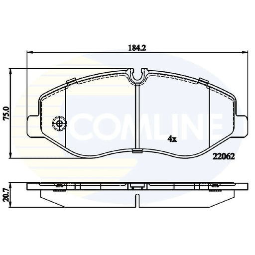 Comline 4 x Front Brake Pad Set CBP02317