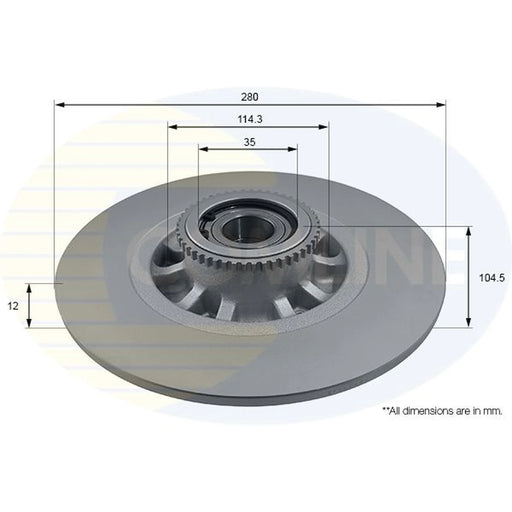 Comline 2 x Solid Rear Brake Discs ADC1164