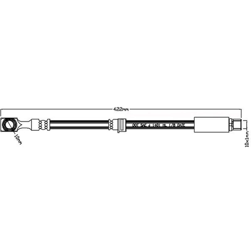 Juratek Brake Hydraulic Hose Line Front JBH1081