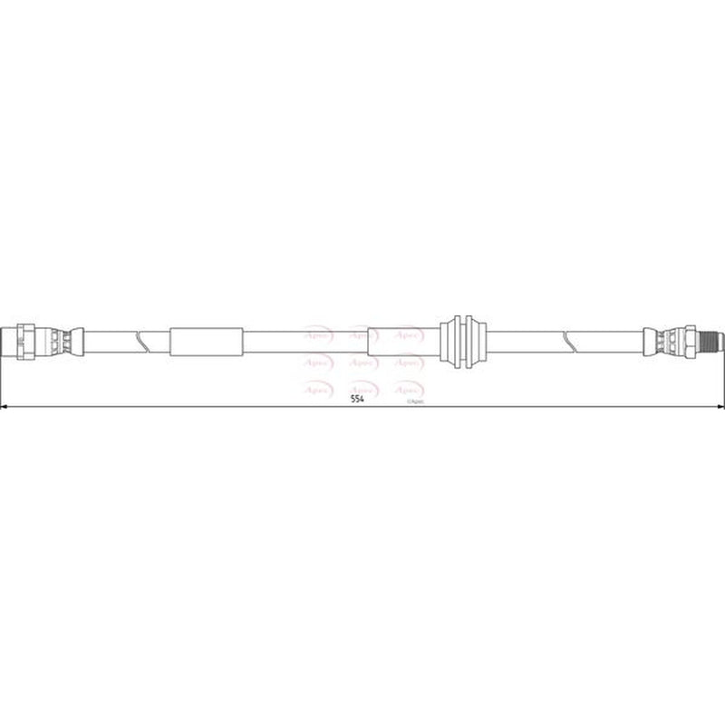 Apec Brake Hydraulic Hose Line Front HOS3879