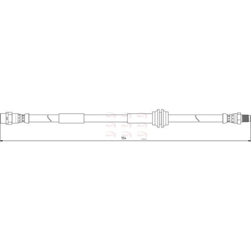 Apec Brake Hydraulic Hose Line Front HOS3879