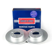 Borg & Beck 2 x Solid Rear Brake Discs BBD4065