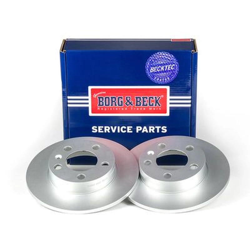 Borg & Beck 2 x Solid Rear Brake Discs BBD4065
