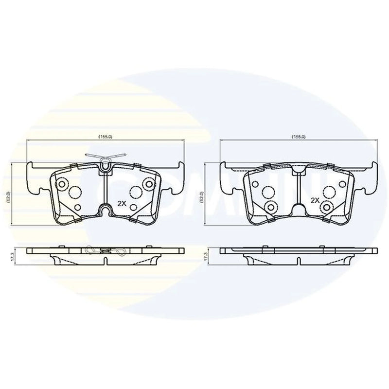 Comline 4 x Rear Brake Pad Set CBP04015