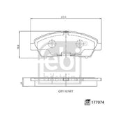 Febi Rear Brake Pad Set 177074