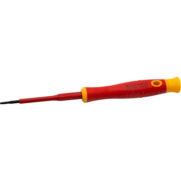 Sealey VDE Precision Screwdriver Slotted 2.4 x 75mm