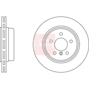 Apec 2 x Vented Rear Brake Discs DSK2368