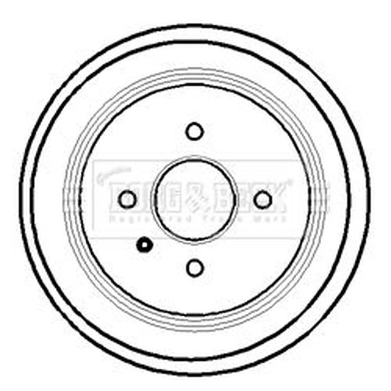 Borg & Beck Brake Drum Assembly Rear BBR7127