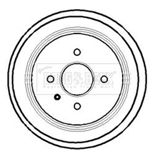 Borg & Beck Brake Drum Assembly Rear BBR7127