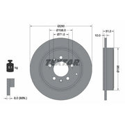 Textar 2 x Solid Rear Brake Discs 92112000