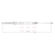 Apec Handbrake Cable Left Rear CAB1594