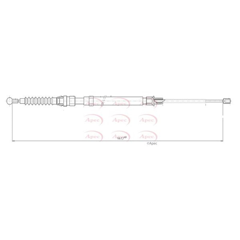 Apec Handbrake Cable Left Rear CAB1594