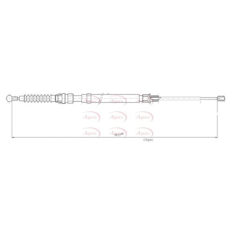 Apec Handbrake Cable Left Rear CAB1594