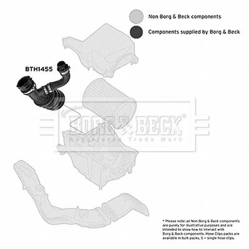 Borg & Beck Air Filter Intake Hose NBR (nitrile butadiene rub BTH1455