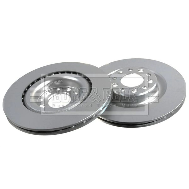 Borg & Beck 2 x Vented Rear Brake Discs BBD5572