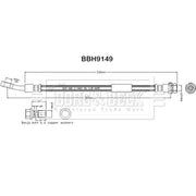 Borg & Beck Brake Hydraulic Hose Line Rear Left BBH9149