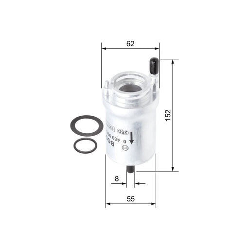 Genuine Bosch Car Fuel Filter F5925 Fits Vw Polo - 1.2 - 02-07 0450905925 Bosch  - Town Parts